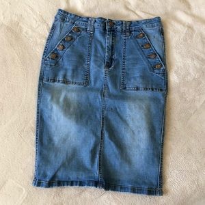 Midi Jean Skirt